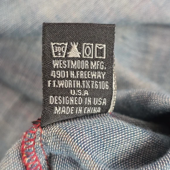 Rock & Roll Cowgirl Aztec Western Cowgirl Button Down Embroidered Gauzy Shirt L - Picture 8 of 8